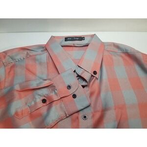 Be‎ Top Mens Long Sleeve Button Down Shirt Multicolor XL X-Large